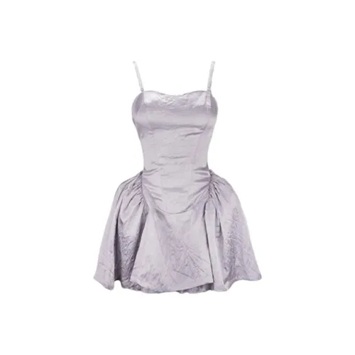 By Cookie H Washed Dyed Gray Purple Women's Sleep Dress