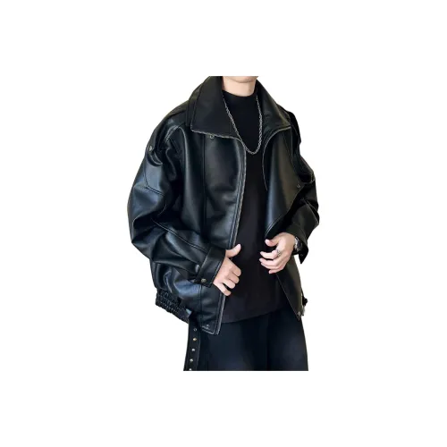 CTIDESTRAW Кожа Куртка Унисекс