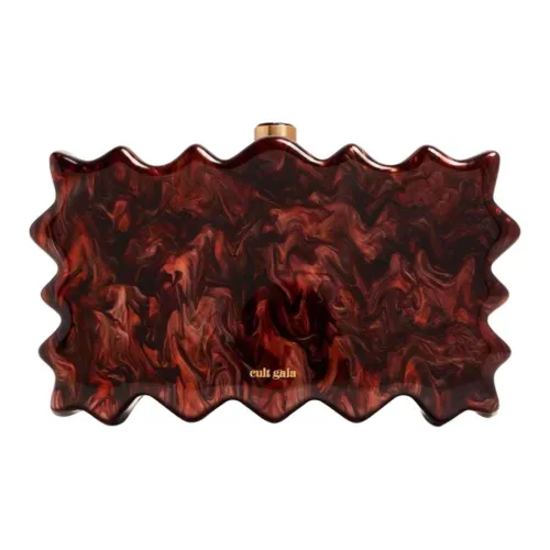 CULT GAIA Акриловый клатч женский коричневый