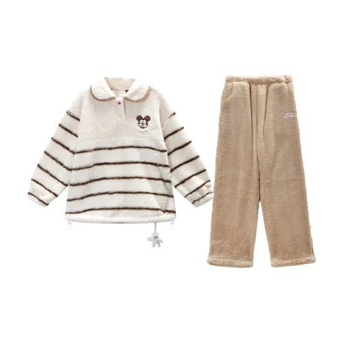 GUKOO x Disney Mickey Пижамный комплект Женские Лунный свет Белый