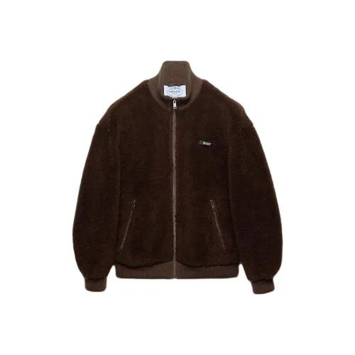 PRADA Какао-коричневый Женские Бархатные Куртки