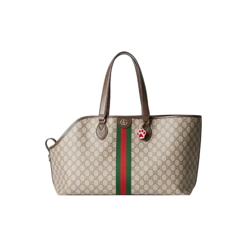 GUCCI GG Monogram Покрытая ткань Сумка через плечо Средняя Женская Коричневая
