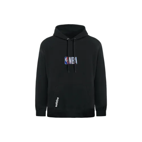 NBA Толстовка Осенний Зимний Softfire Версия с Буквами Индивидуальный Классический Great Things С принтом Черный Унисекс