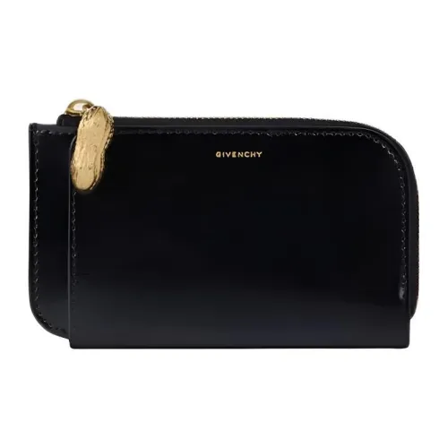 GIVENCHY Коробка Телячья кожа Держатель для карт Женские Черный