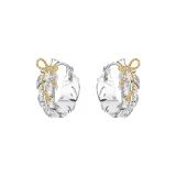 Серьги-кольца из стерлингового серебра, 1 пара