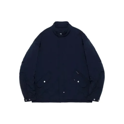 Мужской пуховик темно-синего цвета совместный бренд Lee