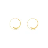 Минималистский стиль, нормкор-стиль, металл, круглые серьги-кольца для женщин [золото]