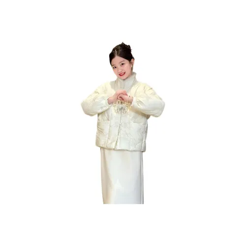 Lanza Повседневное Пуховое Пальто Зимнее Экрю Подростки