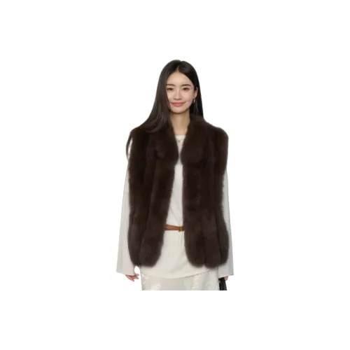 ZEKIKO STUDIO Коричневый Женские Меховые изделия