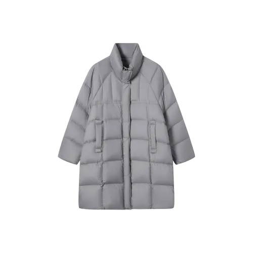 DIALOGUE Mist Gray Women's Down Jackets