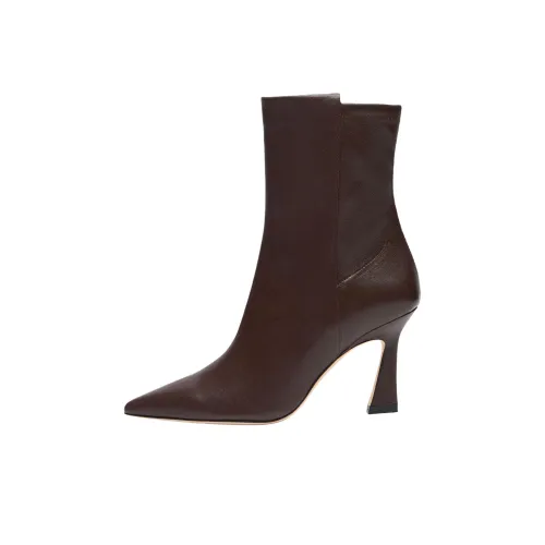 Stuart Weitzman SW 5050 Vinnie Ботильоны 8,5 см Женские Темно-коричневый