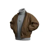 Хаки хлопковый пуховик