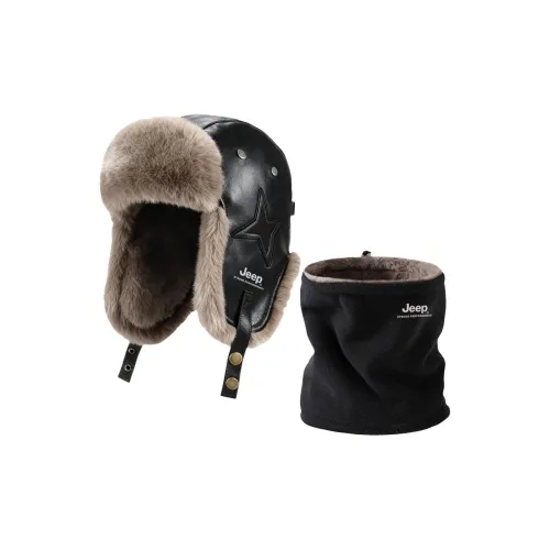 Jeep Кожаный Шляпа-ушанка Унисекс