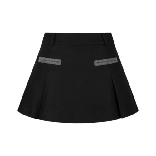 Letter From Moon Claude Карман Шерсть Мини Юбка Повседневная Короткая Юбка Женская