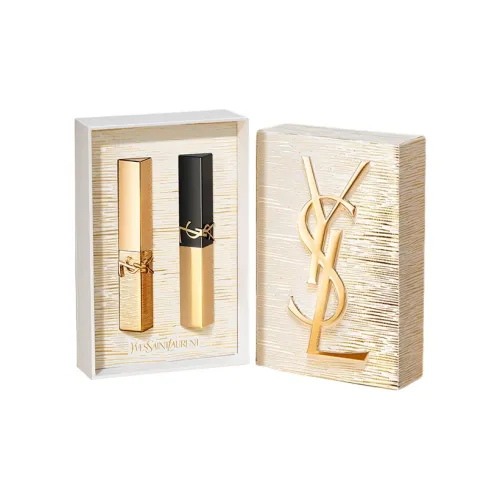 SAINT LAURENT Роскошное золото Ограниченная серия Коробка 2025 Бальзам для губ Помада Duo Набор Матовый Естественный Подчеркивание цвета лица