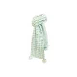 Мятно-зеленый шарф из вафельной вязки, материал сумка