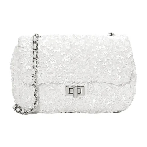 URBAN REVIVO Ткань Сумка через плечо Стандартная Женская Натуральный Белый