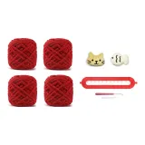 Темно-красный шарф ручной работы с тканью вязаной, волшебный инструмент для DIY - Кошка и Рыбка