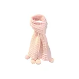 Светло-розовый шарф вязаный в виде вафли, материал, сумка