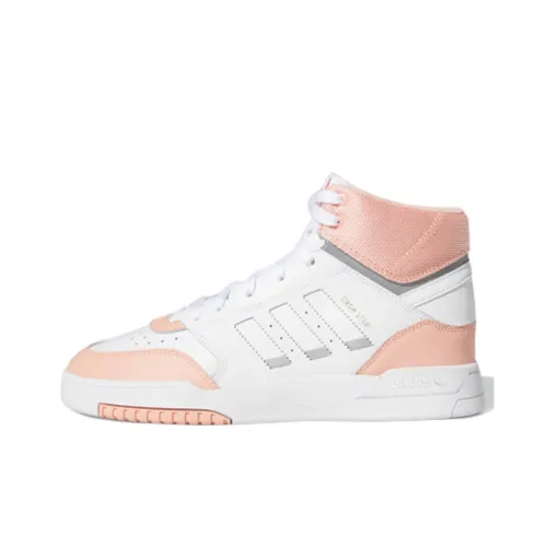 Adidas Originals Slip Resistant Abrasion Resistant Легкий Высокий Топ Кроссовки для скейтбординга Женские Белый Оранжевый Розовый