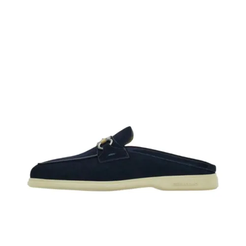 FERRAGAMO GANCINI Резиновая подошва Нет Особенный Эффект Домашние тапочки Мужской Синий