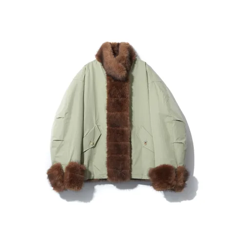 Le 17 Septembre Mahogany Horizontal FAUX FUR JACKET Women's