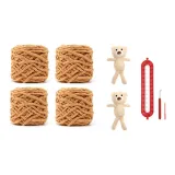 Хаки, Кукла Медведь-DIY Ручной Шаль с Вязаной Ткани Аксессуар