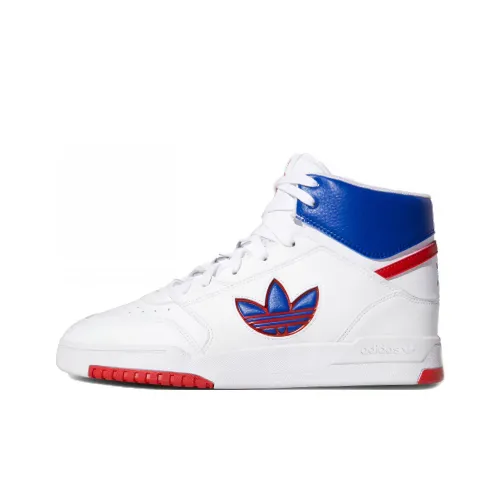 Adidas Originals Slip Resistant Abrasion Resistant High Top Скейтборд Кроссовки Унисекс Белый Синий