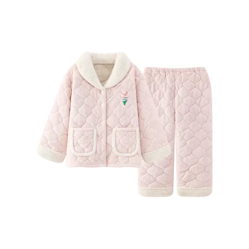 QIAOYUN Розовый Женский Пижамный Комплект