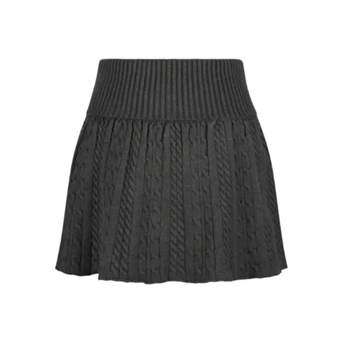 Letter From Moon Jess Cable Плиссированный Вязаная Юбка Повседневная Короткая Юбка Женская