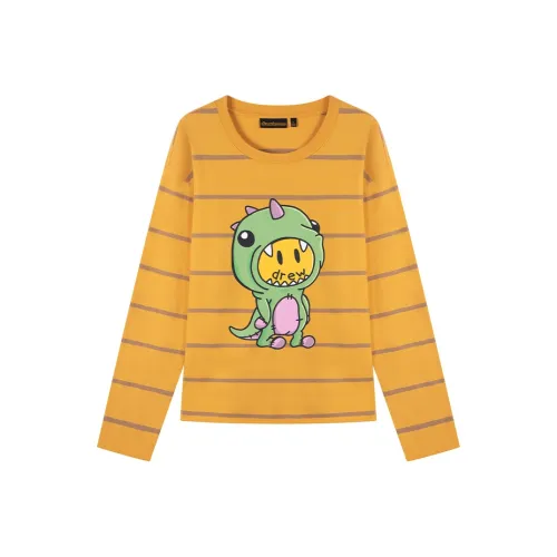 Drew House Золотая Полосатая Унисекс T-рубашка