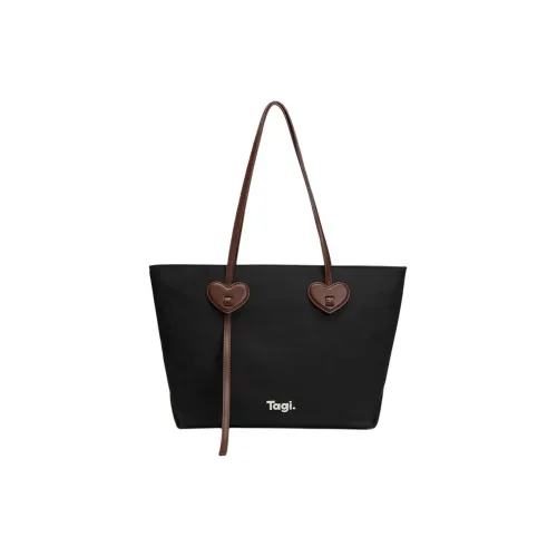 Tagi. ПУ (полиуретан) Сумка-тоут Сумка через плечо Стандартная Унисекс Темный шоколад