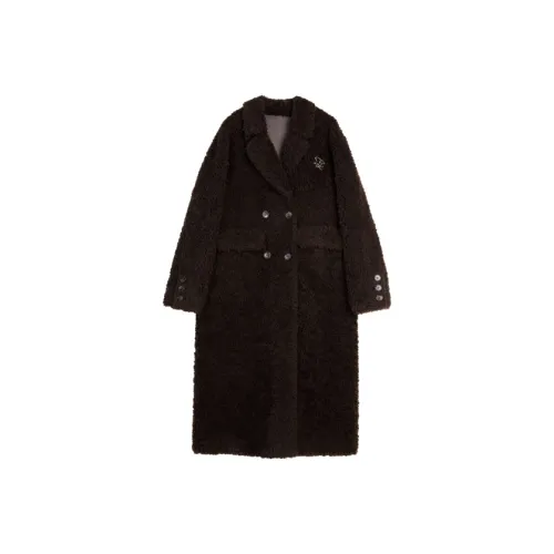 ELLE Темно-коричневые женские бархатные куртки