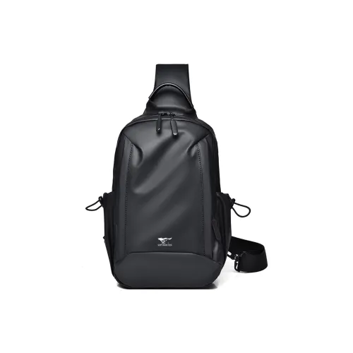 SEPTWOLVES Синтетическая кожа Sling Сумка Стандартная Мужская Черная Серый