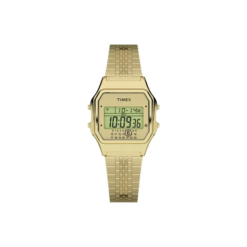 TIMEX MM6 Maison Margiela совместная коллекция Mm6 Кварцевые часы Наручные часы Кварцевый механизм Ремешок из нержавеющей стали 36 мм Золотой циферблат Унисекс