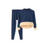 Мужской, средний воротник, шерпа, темно-синий