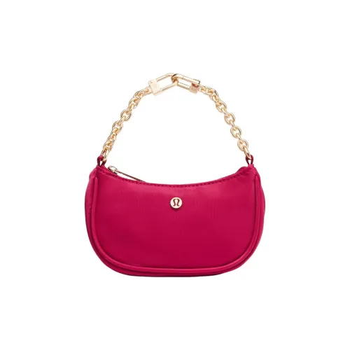 lululemon Переработанный нейлон Одно плечо Сумка Мини Женская Розово-красная