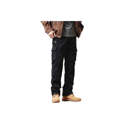 ZENGZHI Карго Брюки Свободный крой Прямой крой Унисекс