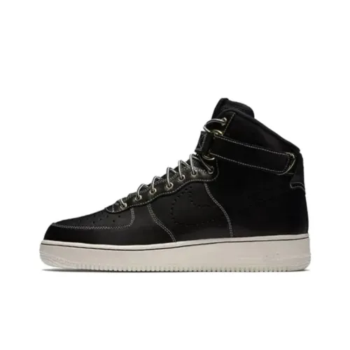 Nike Air Force 1 Slip Resistant Abrasion Resistant High Топ Скейтбординг Кроссовки Мужские Черные