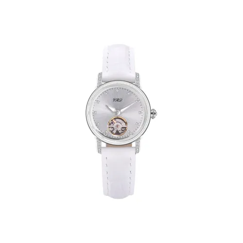 VRQ Luminous Collection Механические часы Коричневый кожаный ремешок Женские часы С циферблатом Skeleton