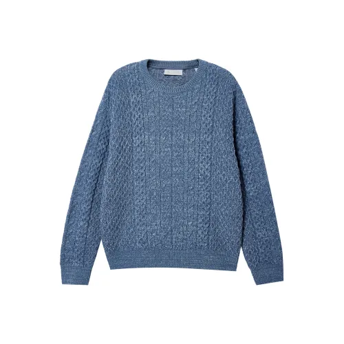 JACK JONES E40 Lead Blue Men's Knitwear