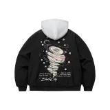 Чёрное пальто + свитшот