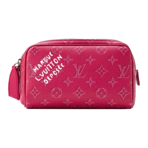 LOUIS VUITTON Dopp Kit Холстовая сумка для туалетных принадлежностей Мини Унисекс Розовая
