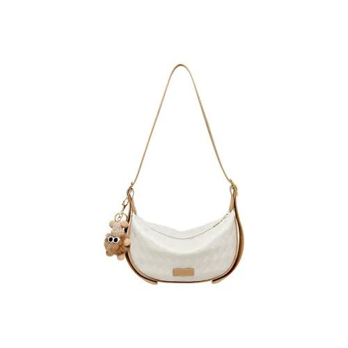 MOM'S HELPER Сумка через плечо из синтетической кожи стандартная женская экрю и абрикос