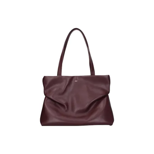 Chloe Кожа Тоут Сумка Сумка для покупок Сумка на плечо Сумка среднего размера Женская Фиолетовая