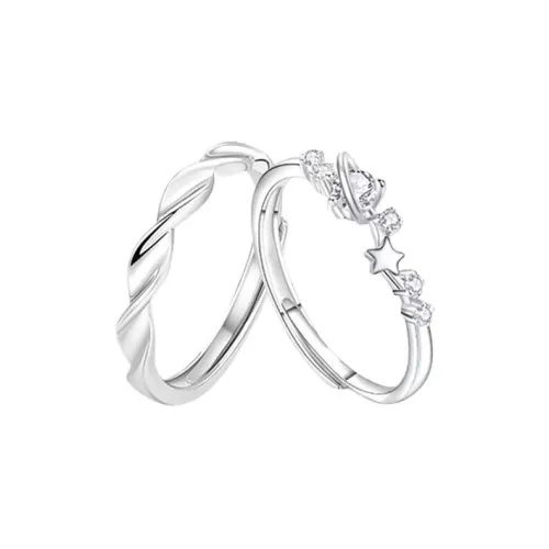 QUIET LOVE Искусственный топаз кольца унисекс