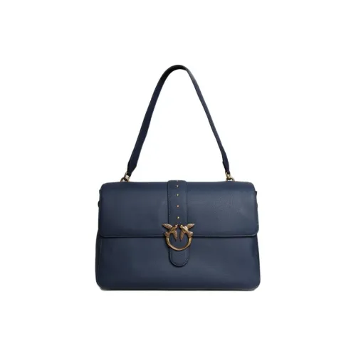 PINKO Love Series Кожа Плечевая сумка Женская Синяя