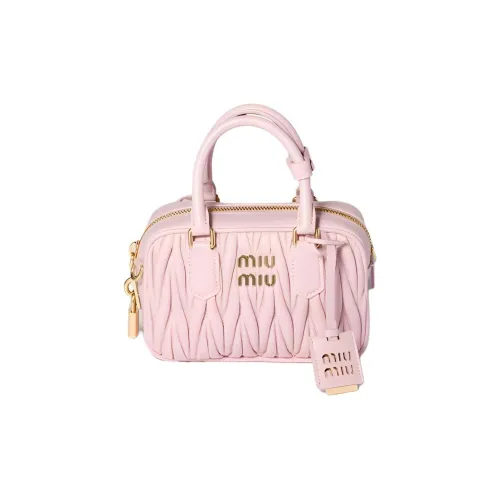 MIU MIU Arcadie Series Sheepskin Bag Regular Women's Snow Pink