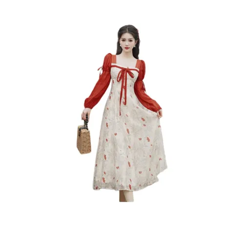 VENICEW Длинное платье с длинными рукавами женское