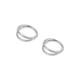 (1 пара) 12 мм Титановый Сплав Серьги-Кольца [Подходит для Лобки Уха]